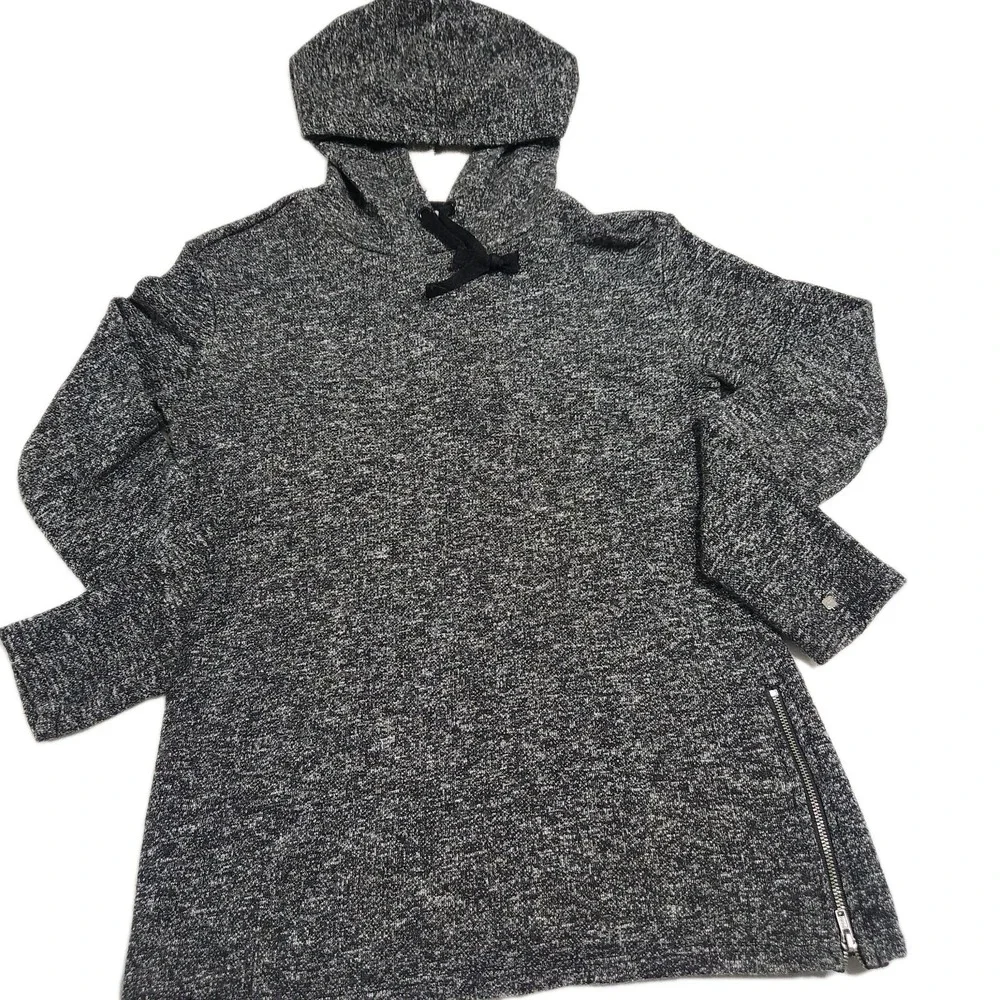 FABLETICS TAJ Marled Black Pullover Hoodie Sweatshirt ‎ Women's Small